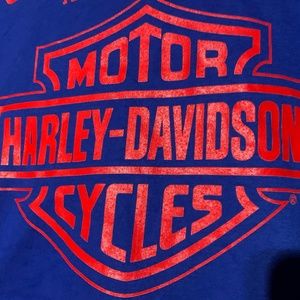 Perfect Brand New Blue Harley Davidson Collectible T Shirt Men's XL